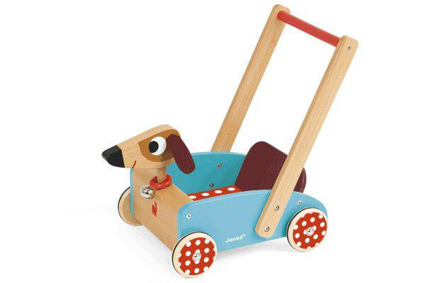 Janod loopwagen Crazy doggy.