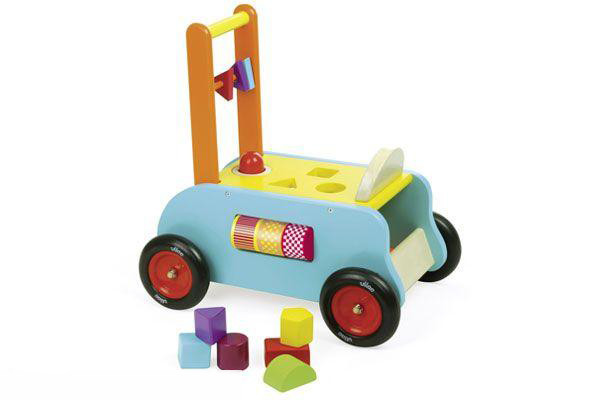 Vilac loopwagen multy activity blauw.