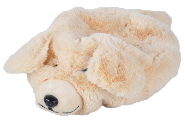 Hoes van zacht pluche gemaakt