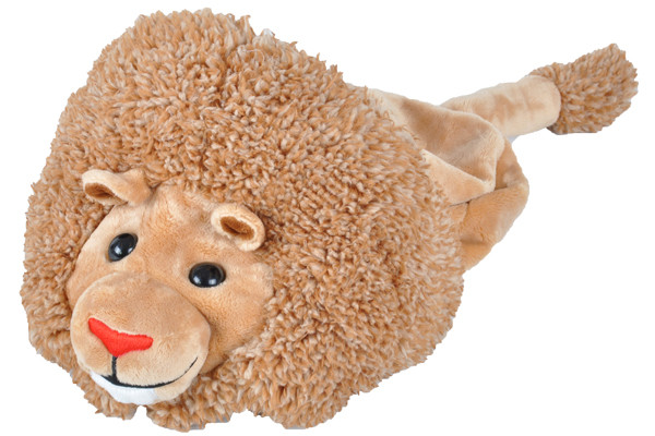 Hoes van zacht pluche gemaakt