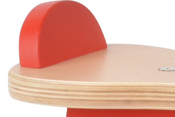 Met opzetstukje op het zadel tegen glijden.