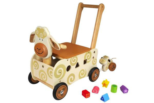 Loop- duwwagen schaap van Im Toy.